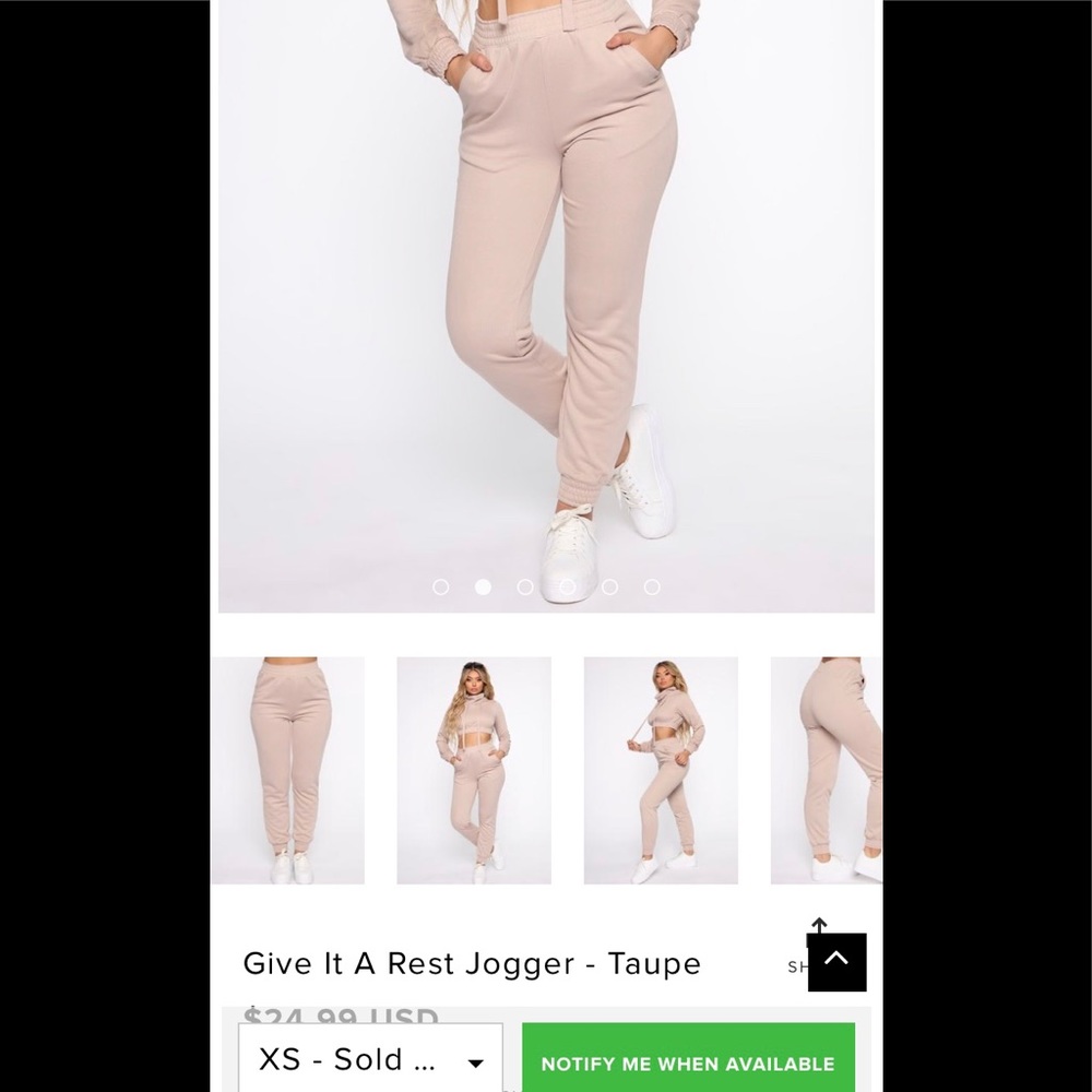 Fashion Nova Give It A Rest Jogger - Taupe